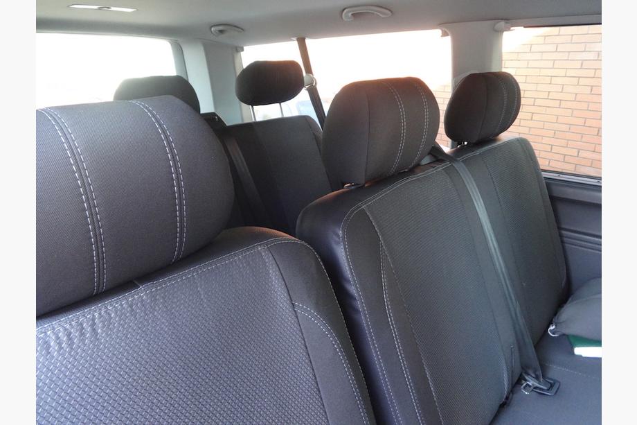 Volkswagen T5 Transporter 2003-2010 Autositzbezüge (Kunstleder↗Stoff, Premium) Komplettset Innenraum ↗ Vordersitze (1↗1) Foto 5