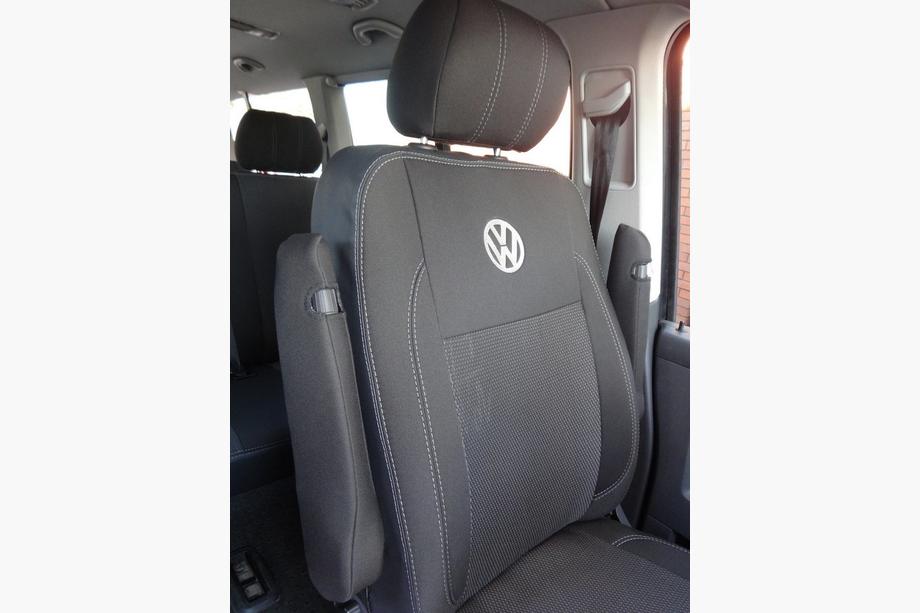 Volkswagen T5 Transporter 2003-2010 Autositzbezüge (Kunstleder↗Stoff, Premium) Komplettset Innenraum ↗ Vordersitze (1↗1) Foto 9