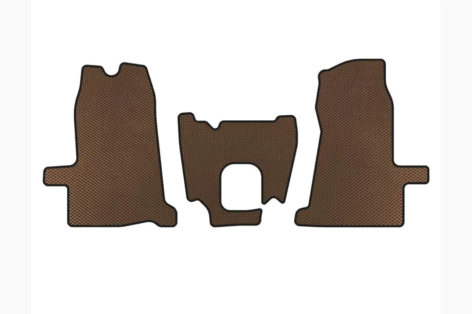 Ford Transit 2000–2014 EVA Fußmatten (2000-2006, 1+1, Schaltgetriebe, Braun) Image