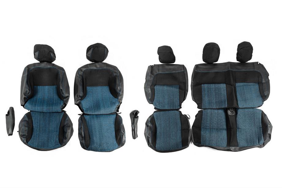Peugeot Partner Tepee 2008-2018 Autositzbezüge (Stoff und Kunstleder, Premium) Vordersitze Image