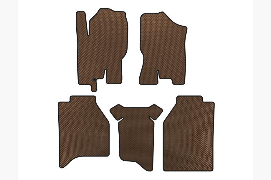 Nissan Navara 2006-2015 EVA Fußmatten (ohne Boxen, Braun) Image