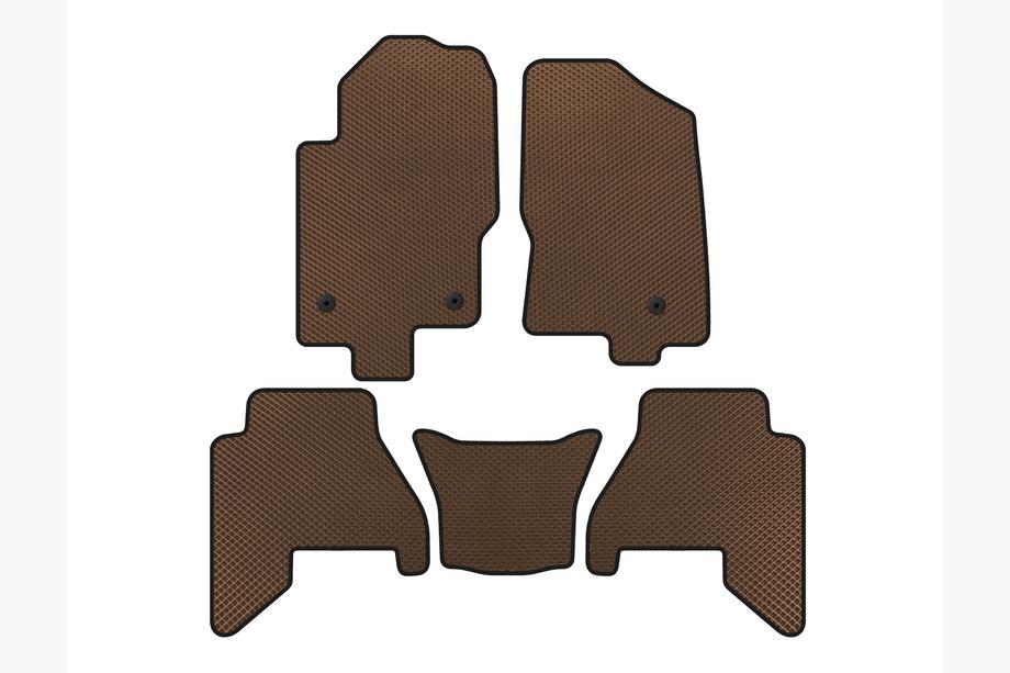 Nissan Pathfinder R51 2005-2014 EVA V2 Fußmatten (2 Reihen, Braun, 2010-2014) Image