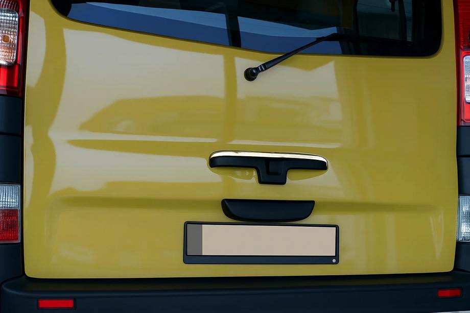 Renault Trafic 2001–2015 Chromleiste für hinteren Türgriff (oben, Edelstahl) Foto 1