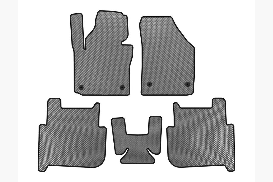 Volkswagen Touran 2003-2010 EVA Fußmatten (2 Reihen, 2006-2010, 7-Sitzer, Grau) Image