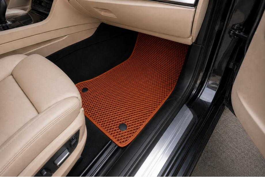 BMW 7 Series F01/F02 2008-2015 EVA Fußmatten (für F01, Orange) Foto 2