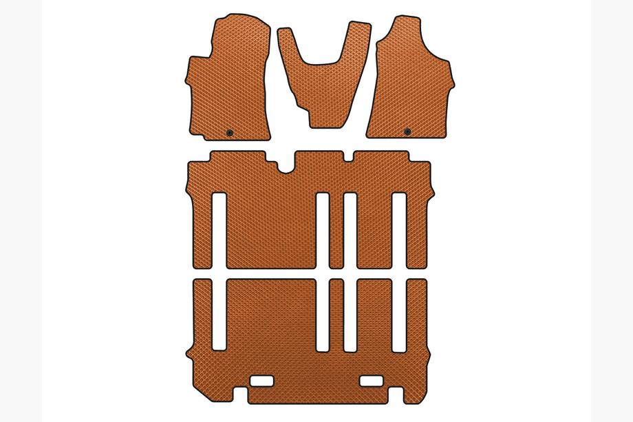 Hyundai H300, H1, Starex 2008-2020 EVA Fußmatten (kompletter Innenraum, Orange) Image