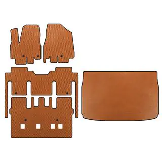 EVA Fußmatten (vollständiger Innenraum, 8-Sitzer, Orange)