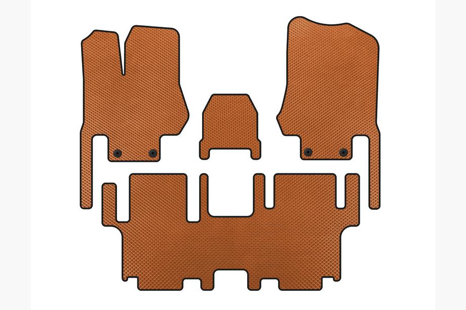 Nissan Quest 2011-2017 EVA Fußmatten (2 Reihen, 7-Sitzer, Orange) Image