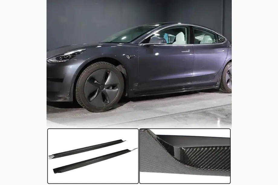 Tesla Model 3 2017- Einstiegsleisten V4 (2017-2023, Carbon) Foto 1