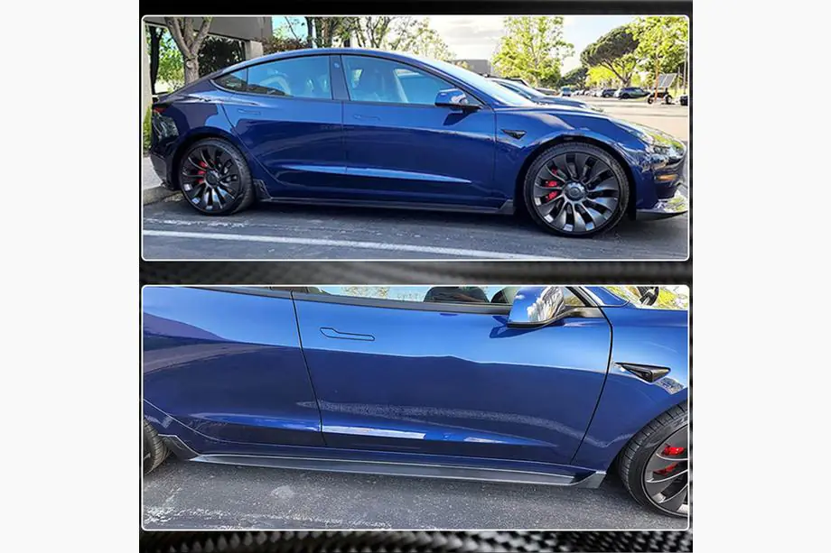 Tesla Model 3 2017- Einstiegsleisten V4 (2017-2023, Carbon) Foto 4