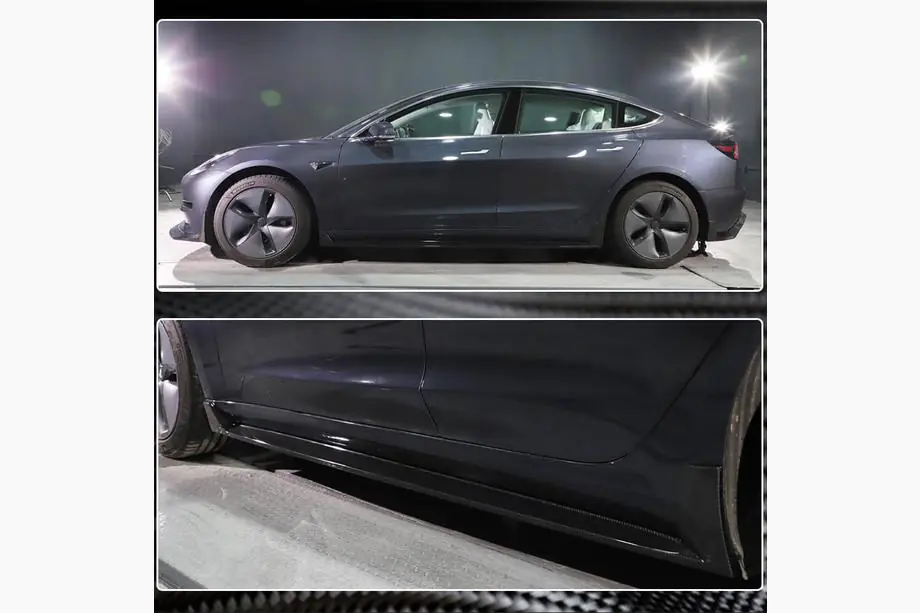 Tesla Model 3 2017- Einstiegsleisten V4 (2017-2023, Carbon) Foto 5