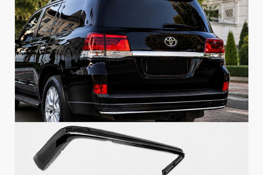 Toyota Land Cruiser 200 2007-2021 Heckblende mit Chrom 2016↗ (Executive 2019/2021) Schwarz Image