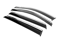 Hyundai Santa Fe 2 2006-2012 Windabweiser mit Chromleiste Niken Luxury (4 Stk) Foto 2
