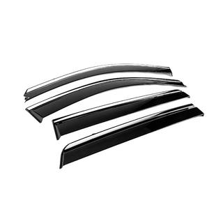 Windabweiser mit Chromleiste Niken Luxury (4 Stk) Hyundai Santa Fe 2 2006-2012 Foto 3