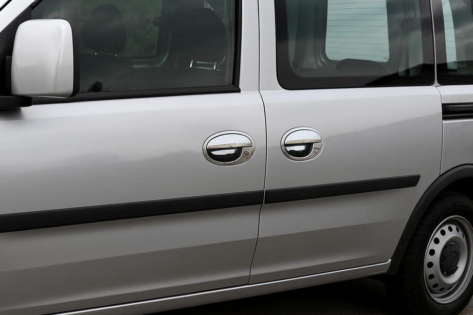 Opel Combo 2002–2012 Chrom Türgriffblenden mit Umrandung (2-türig, Edelstahl) Image