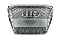 Audi A6 C6 2004-2011 Frontgrill RS-Style (Grau mit Chrom) Foto 5