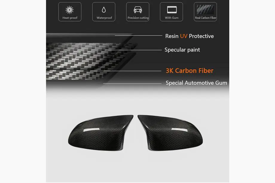 BMW X6 F16 2014-2019 Spiegelkappen (für F86, Carbon) Foto 5