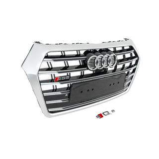 Frontgrill SQ-Style (2017-2020, schwarz mit Chrom) Foto 3