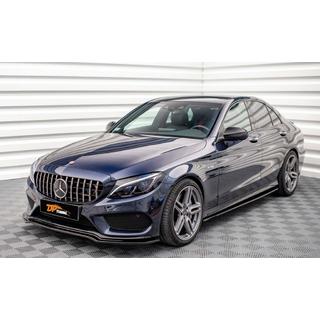 Frontstoßstangenlippe DPT V2 (2014-2018, nur für AMG-Line, Schwarz Glanz) Mercedes C-сlass W205 2014-2021 Foto 1