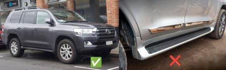 Toyota Land Cruiser 200 2007-2021 Vordere Schmutzfänger (2 Stk., für Schweller ohne Beleuchtung) Foto 2