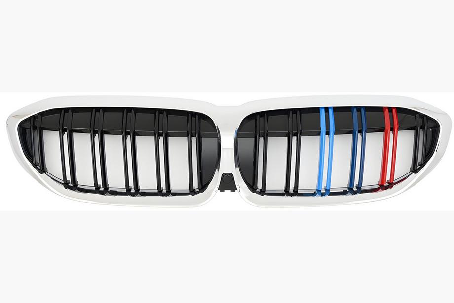 BMW 3 Series G20/G21 2018- M-Look V2 Nieren (2018-2022, M-Color mit Chromrahmen) Foto 2