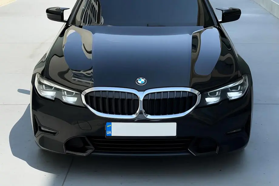 BMW 3 Series G20/G21 2018- Nieren 1 Bar (2018-2022, Schwarz Glanz mit Chromrahmen) Foto 1