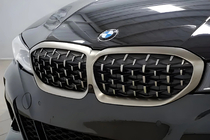 BMW 3 Series G20/G21 2018- Nieren Diamond Silver (2018-2022, mattchrom Rahmen) Foto 3