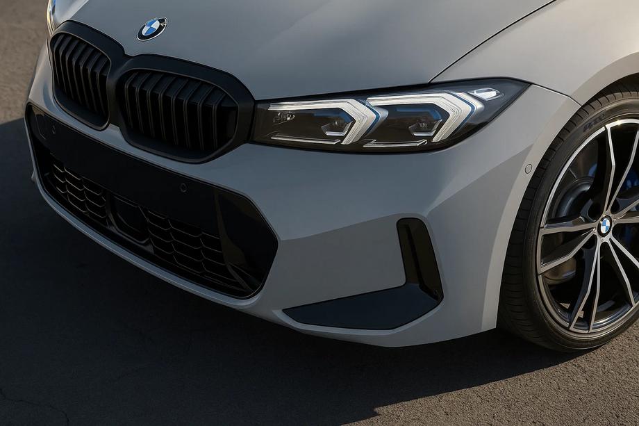 BMW 3 Series G20/G21 2018- Nieren 1 Bar (2022+, Schwarz Matt) Image