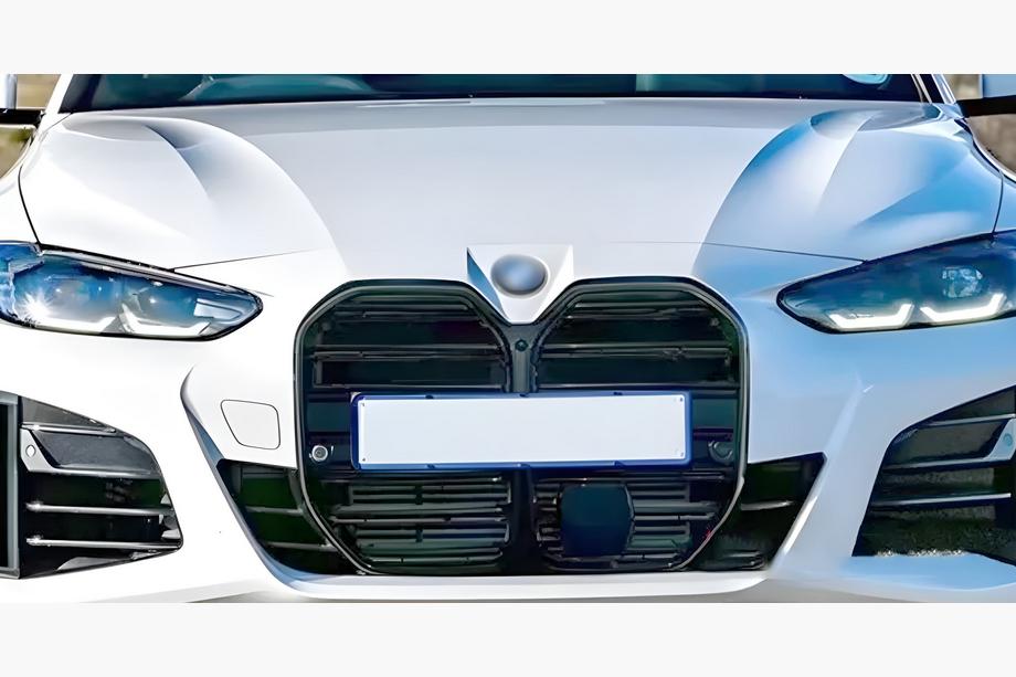 BMW 4 Series G22/23/26 2020- Nieren M-Look (für I4 G26, 2022+, Schwarz Glanz) Foto 2