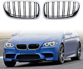 BMW 5 Series F10/F11 2010–2016 Nieren M-Look (Schwarz Glanz mit Chromrahmen) Foto 2