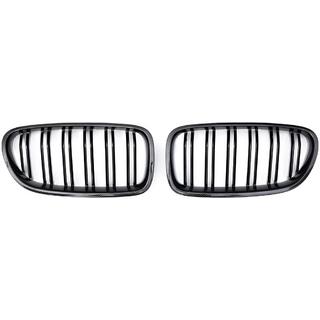 Nieren M-Look (schwarz glanz mit Carbon Wassertransferdruck) BMW 5 Series F10/F11 2010–2016 Foto 2