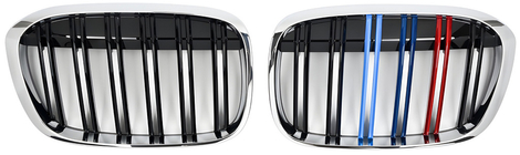 BMW X1 F48 2015-2022 Nieren M-Look (2015-2019, M-Color mit Chromrahmen) Foto 2