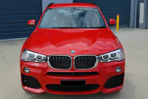 BMW X3 F25 2011-2018 Nieren M-Look (2014-2018, Schwarz Glanz mit Chromrahmen) Foto 1