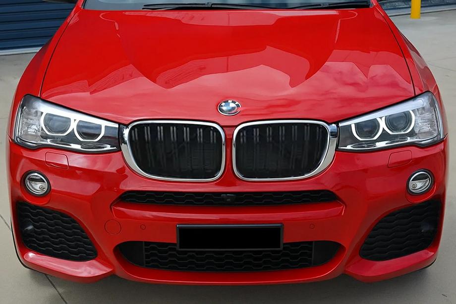 BMW X4 F26 2014-2018 Nieren M-Look (Schwarz Glanz mit Chromrahmen) Foto 1