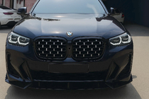 BMW X3 G01 2018- Nieren Diamond Silver (2021+, schwarzer Rahmen) Foto 1