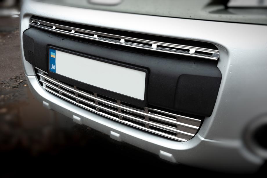 Citroen Berlingo 2008-2018 Chrom Kühlergrill Abdeckungen (2-tlg., Edelstahl) OmsaLine - Italienischer Edelstahl Foto 3
