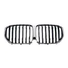 BMW X5 G05 2019–2026 Nieren 1 Bar (2019-2022, Schwarz Glanz mit Chromrahmen) Foto 2