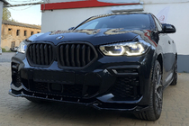BMW X6 G06 2019–2027 Nieren 1 Bar (2019-2022, Schwarz Matt) Foto 3