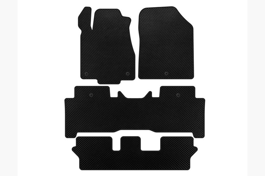 Acura MDX 2007-2013 EVA Fußmatten (3 Reihen, Schwarz) Image