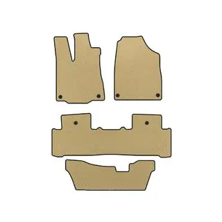 EVA Fußmatten (3 Reihen, Beige)