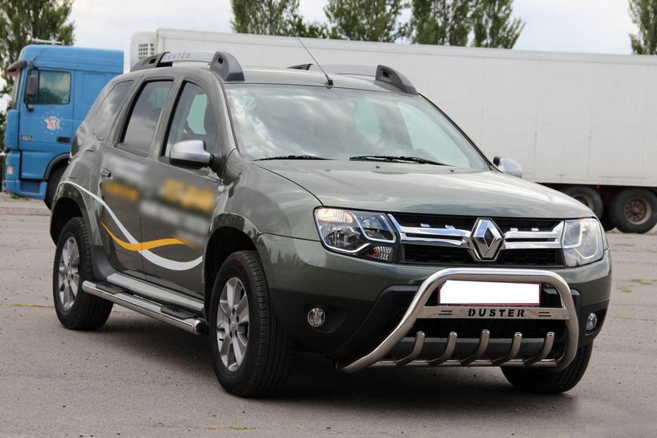 Renault Duster 2008–2017 Frontbügel mit Schriftzug WT004 (Edelstahl) Foto 2