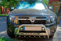 Dacia Duster 2008-2018 Frontbügel mit Schriftzug WT004 (Edelstahl) Foto 4