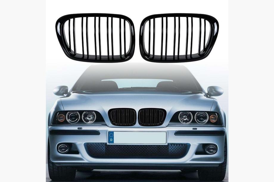 BMW 5 Series E39 1996-2003 M-Look Nieren (2000-2003, Schwarz Glanz) Image