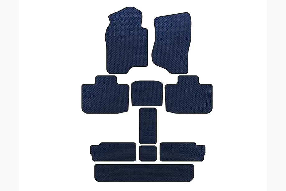 Cadillac Escalade 2007-2014 EVA Fußmatten (3 Reihen, Blau) Image