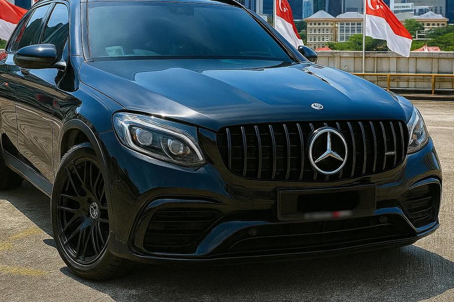 Mercedes GLC coupe C253 2016-2023 Frontgrill GT Panamericana Schwarz (für 2015-2019) Image