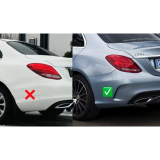 Heckdiffusor mit Endrohren Silber (Design C63 2018-2021) Foto 2