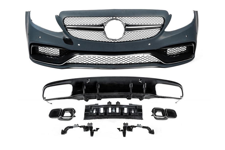 Mercedes C-class W205 2014-2021 Bodykit mit Diffusor für Coupe (AMG C63-Design 2014-2018) Foto 1