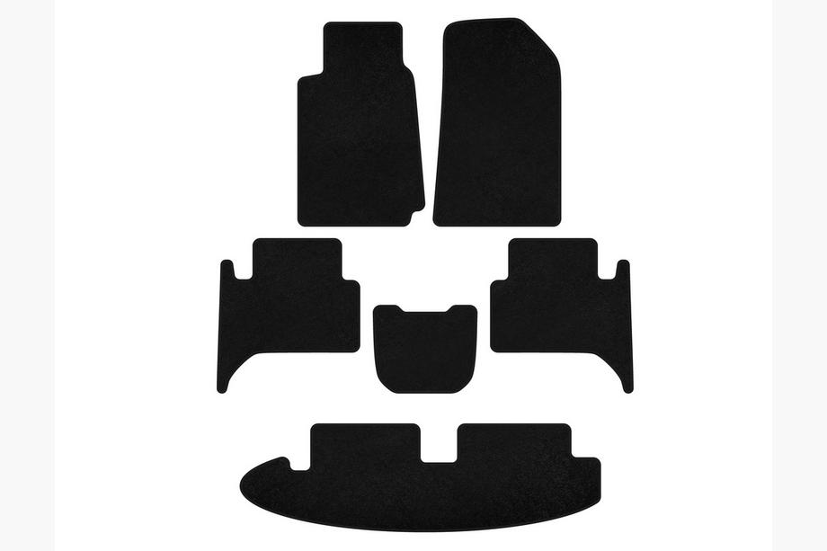 Chevrolet Trailblazer 2012-2019 Textil Fußmatten Classic (3 Reihen, Schwarz) Image