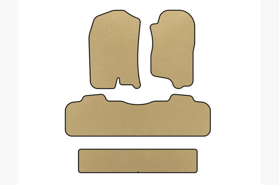 Chevrolet Tahoe 2007-2014 EVA Fußmatten (3 Reihen, 2007-2014, Beige) Foto 1