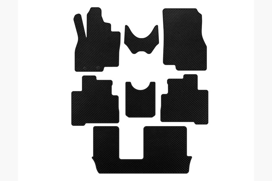 Mitsubishi Grandis 2003-2011 EVA Fußmatten (3 Reihen, Schwarz) Image